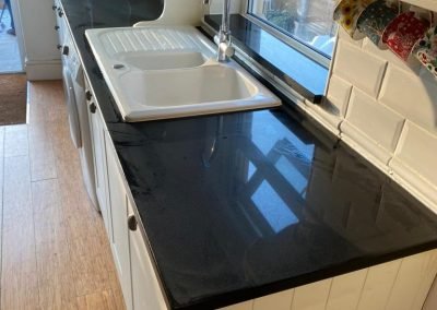 Caesarstone Jet Black with 20mm Quartz worktops