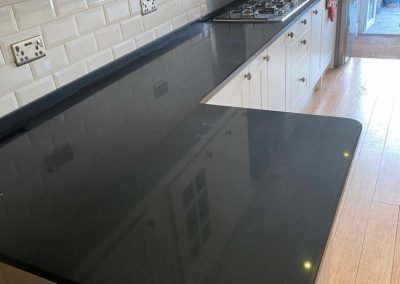 Caesarstone Jet Black with 20mm Quartz worktops