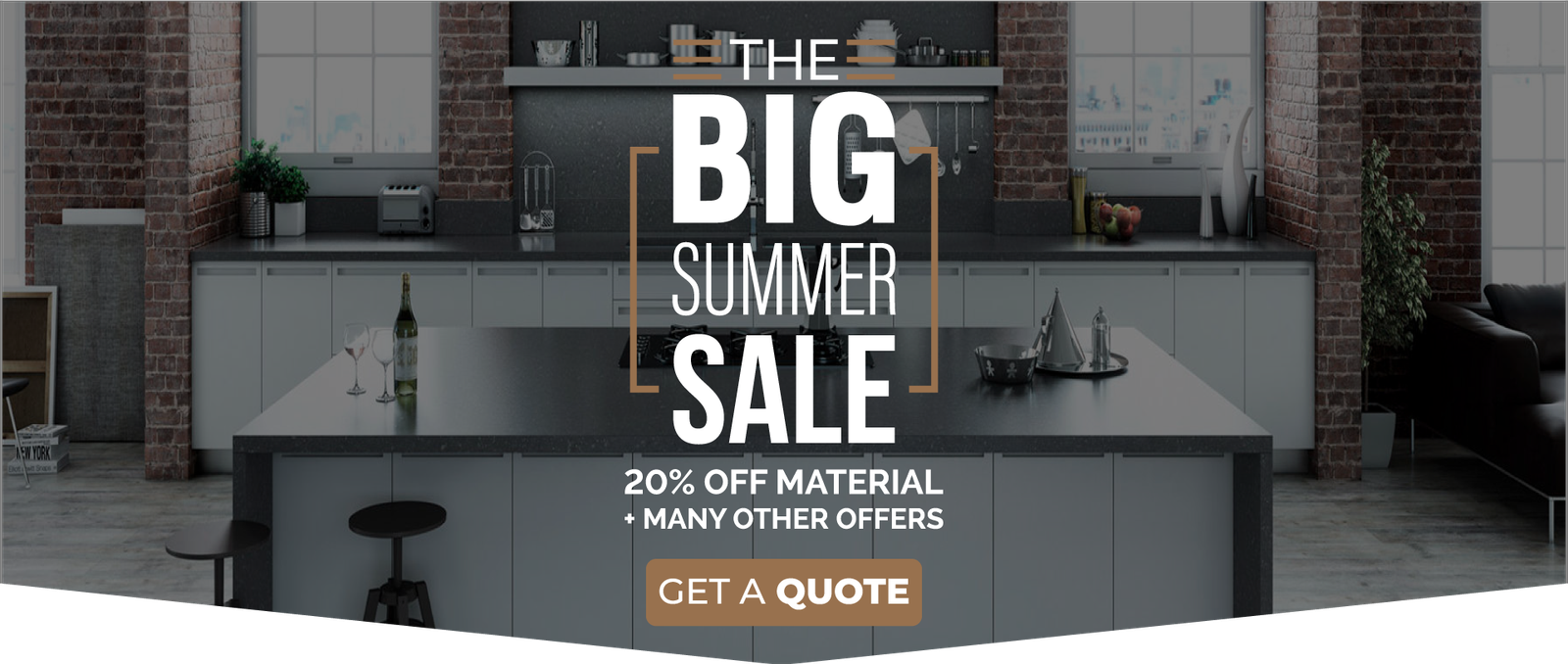 Kitchen worktop Summer Banner